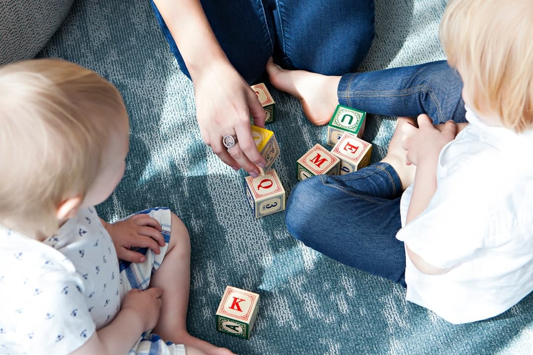 Children playing and learning